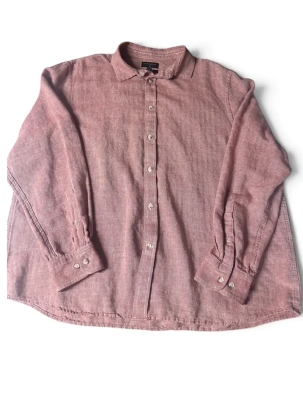 Banana Republic 100% Linen Size XXL Untucked Fit Long Sleeve Button Down